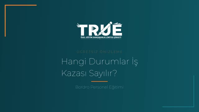 Bordro Personel Eğitimi — İş Kazası/Meslek Hastalığı Rapor Girişleri örnek ders videosu