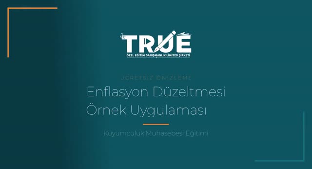 Kuyumculuk Muhasebesi Eğitimi — Örnek Uygulama örnek ders videosu